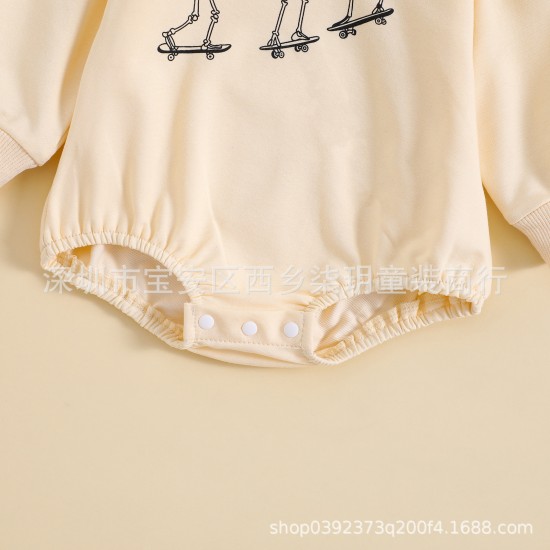 Cross-border Trade Children's Set: Fashionable Autumn/Winter Long-Sleeved Sweatshirt, Quirky Ghost Lettering Pants, and Two-Piece Outfit Set