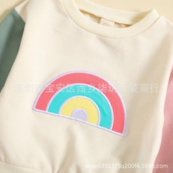 Cross-border Trade Children's Clothing: Girls' Clothes Aged 0-3 Years, Bright Red Halter Neck Bodysuit, Elegant Square Fleece Triangle Romper
