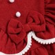 New cross-border girls' clothing: sweet pastoral style, long-sleeved dress with lace corduroy, solid color, two-piece set.