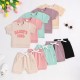 Cross-border girls' princess-style pure cotton round-neck top with lace short-sleeved T-shirt, featuring cartoon animal dessert shop embroidery.