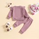 Foreign Trade Solid Color Boys' Short-Sleeved Stand-Up Collar Set, Summer Children's Short-Piece Trouser Set with Rolled-Up Hems