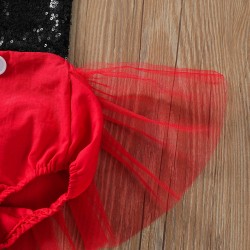 Spring and autumn baby girls' clothing: printed, round neck, buttoned, casual, comfortable long-sleeved sweatshirt set.