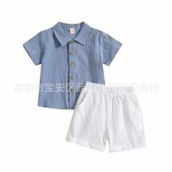 Foreign Trade Children's Set, 0-2 Year Old Baby Girls' Long-Sleeved Sweatshirt with Flying Sleeves and Solid Color Trousers, Two-Piece Set
