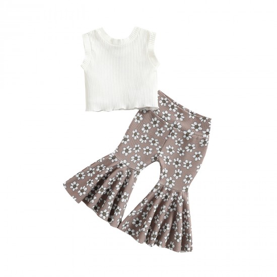 New arrivals: summer children's three-piece set with sweet floral print and lace flying sleeves for best friends New arrivals: summer children's three-piece set with sweet floral print and lace flying sleeves for best friends