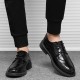 Winter casual leather shoes for men, business formal, black groom's wedding shoes, youth British pointed-toe suit shoes