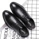 Men's business formal leather shoes, premium-looking, pointed-toe, height-enhancing casual shoes, British-style groom's wedding shoes, genuine leather soft leather. Suits