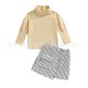 Cross-border Foreign Trade Exclusive: Girls' Clothing Round-neck, buttoned, solid, comfortable, long-sleeved, ribbed dress. Cross-border Foreign Trade Exclusive: Girls' Clothing Round-neck, buttoned, solid, comfortable, long-sleeved, ribbed dress.