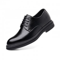 Men's leather shoes, business formal, genuine leather soft-soled, British-style thick-soled casual shoes, groom's wedding sui.