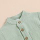 Foreign Trade Solid Color Boys' Short-Sleeved Stand-Up Collar Set, Summer Children's Short-Piece Trouser Set with Rolled-Up Hems