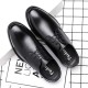 Men's business formal leather shoes, premium-looking, pointed-toe, height-enhancing casual shoes, British-style groom's wedding shoes, genuine leather soft leather. Suits