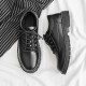 2025 spring men's leather shoes, Korean-style, trendy, versatile, British suit casual shoes, youth British black leather shoes