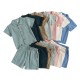 Amazon: Summer cotton and linen casual style, short-sleeved lapel polo shirt, solid color boys' summer two-piece set.