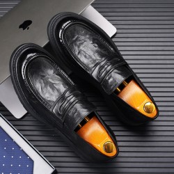 New men's leather shoes, genuine leather casual wholesale, breathable British men's trendy shoes, top-grain sheepskin Korean style