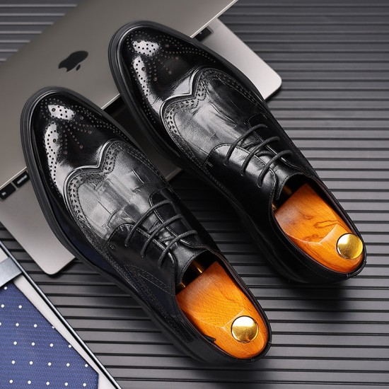 2023 spring hot-selling men's leather shoes, men's genuine leather shoes for business, formal, casual, breathable, fashionable wedding shoes.