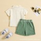 Foreign Trade Children's Set, 0-2 Year Old Baby Girls' Long-Sleeved Sweatshirt with Flying Sleeves and Solid Color Trousers, Two-Piece Set