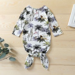 Spring, autumn, and winter children's clothing for export: rainbow embroidered long-sleeved sweatshirt, black top, geometric print, casual pants set.