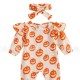 Foreign trade children's clothing: Infant and toddler butterfly sweet knot bodysuit set in six colors, fashionable printed ribbed striped sister suits, now in stock.