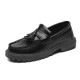 Spring/Summer shiny leather slip-on shoes, trendy and versatile slip-on shoes, men's casual shoes, plus-size men's shoes.