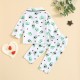 Cross-border Trade 0-1 Year Old Baby Girls Floral Sleeveless Bodysuit with Stylish Round Neck and Vertical Ribbed Three-Piece Set