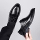 Men's business formal leather shoes, new genuine leather casual shoes, breathable, soft-soled, soft-surface British wedding shoes.