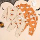 Cross-border children's clothing: Spring and autumn new candy-colored sweet-style sportswear and color-blocked ripped long-sleeved bodysuits.
