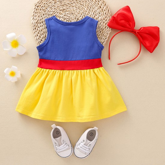 INS AliExpress Ebay Amazon Wish cross-border robot helmet flower print flying sleeve children's dress (shipping available)