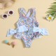 Cross-border Exclusive: Hot-selling Yellow Sunflower Print Cross-strap Triangle Drawstring Swimsuit, Two-Piece Set