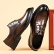 2024 autumn new top-grain cowhide men's high-end, breathable British-style formal business, groom's wedding shoes