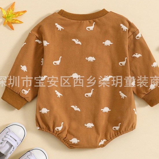 Cross-border girls' long-sleeved floral swimsuit, fresh-looking baby bodysuit in four colors.