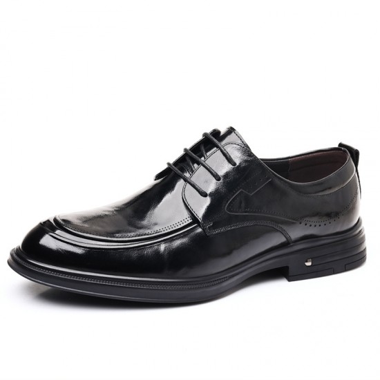 New autumn top-grain cowhide men's business casual shoes, British-style formal men's shoes, soft-soled breathable flat shoes