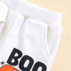 Amazon Cross-border Children's Color-Contrast Sweatshirt Tracksuit 2023, Toddler Clothes, Boys' Autumn/Winter Two-Piece Set