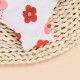 Girls' summer sweet solid color short-sleeved shorts set, daisy pattern, breathable and comfortable pullover sister pants set.