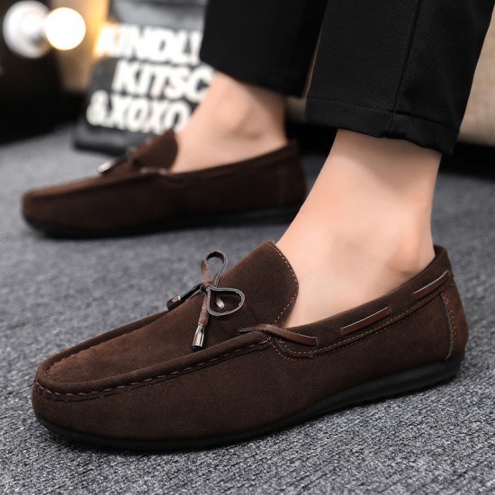 Cross-border delivery of summer men's breathable moccasins, slip-on casual shoes, trendy and versatile work shoes
