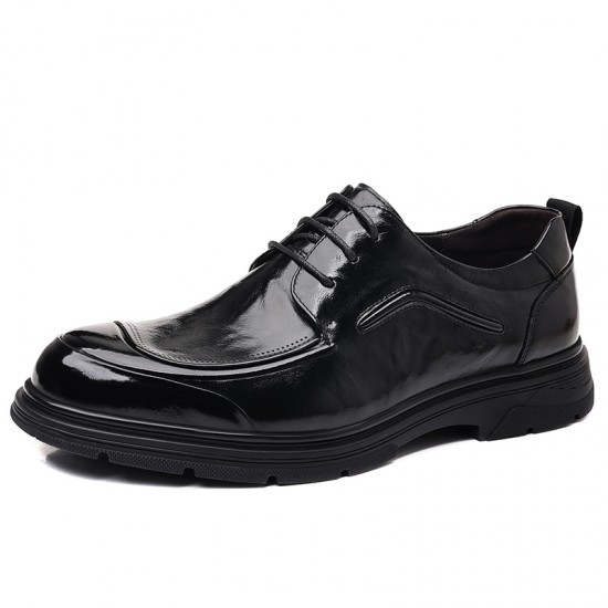 New men's casual leather shoes, business formal men's wedding shoes, black, commuter, British-style, genuine leather wholesale trend