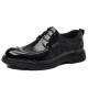 New men's casual leather shoes, business formal men's wedding shoes, black, commuter, British-style, genuine leather wholesale trend