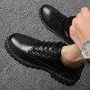 Men's business leather shoes, formal British-style casual shoes, cross-border delivery of thick-soled suit shoes for youth students
