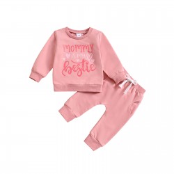 Girls' floral double bow bodysuit, playful girls' back-crossed briefs.