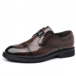 Men's business shoes, genuine leather slip-on, formal business wedding shoes, new top-grain cowhide breathable men's shoes, versatile British style