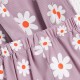 Cross-border children's clothing: Spring and autumn three-color rompers with flying sleeves and daisy print, soft cotton long-sleeved triangle rompers.