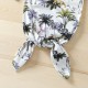 Spring, autumn, and winter children's clothing for export: rainbow embroidered long-sleeved sweatshirt, black top, geometric print, casual pants set.