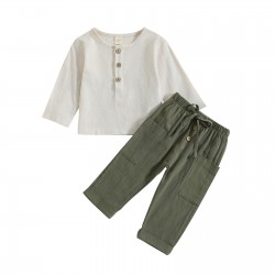 Cross-border foreign trade. 2023 Early Autumn New Boys' Loungewear, Lightweight, Casual, Three-Color Trouser Set, In-Stock Wholesale