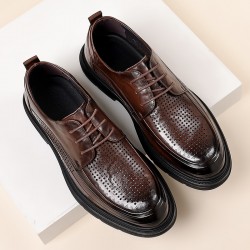 Men's business casual wedding shoes, men's genuine leather, new British-style trendy shoes for commuting, top-grain cowhide delivery.