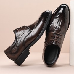 New men's leather formal shoes, business wedding shoes, top-grain cowhide, fashionable Korean-style men's shoes, gentleman's leather flat shoes