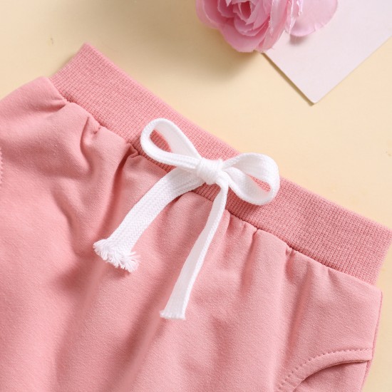 Girls' floral double bow bodysuit, playful girls' back-crossed briefs.