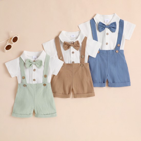 Cute European and American summer casual children's clothing: shoulder-tied floral print. Ribbed elastic waist jumpsuit