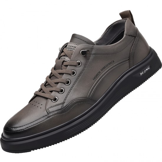 2023 Spring Top-Grain Cowhide Sneakers, Genuine Leather Men's Shoes, Live-Streaming Wholesale, Handmade Men's Slip-On Leather Shoes
