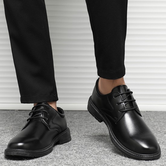 Cross-border delivery Men's business formal leather shoes, soft-soled, breathable casual shoes, youth black work shoes.