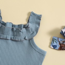 Cross-border children's sets: Fashionable Amazon rainbow long-sleeved outerwear sweatpants for girls aged 0-3 years.