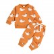 Cross-border children's clothing: Spring and autumn new candy-colored sweet-style sportswear and color-blocked ripped long-sleeved bodysuits.