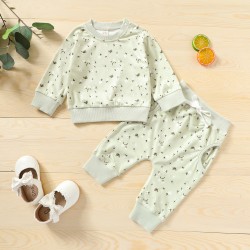 New Halloween long-sleeved skirt and pumpkin print scarf pants set for girls from Amazon.